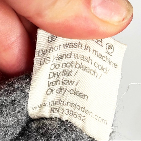 Gudrun Sjödén Felted 100% Wool Long Collar Jacket Coat Lagenlook - Picture 11 of 12